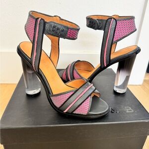 L.A.M.B. Carter Sandals with lucite Heel